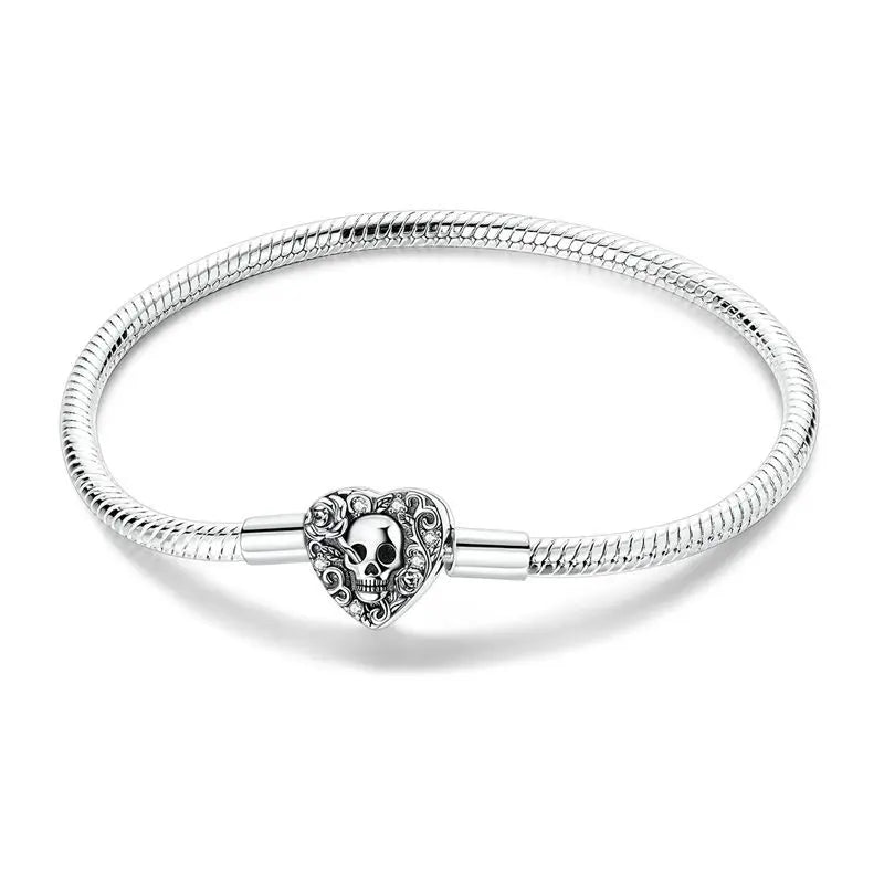 Bracelet cœur zircon argent