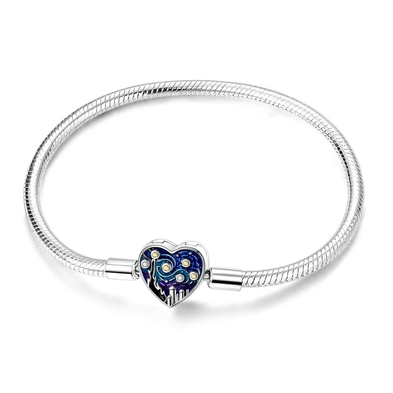 Bracelet cœur zircon argent