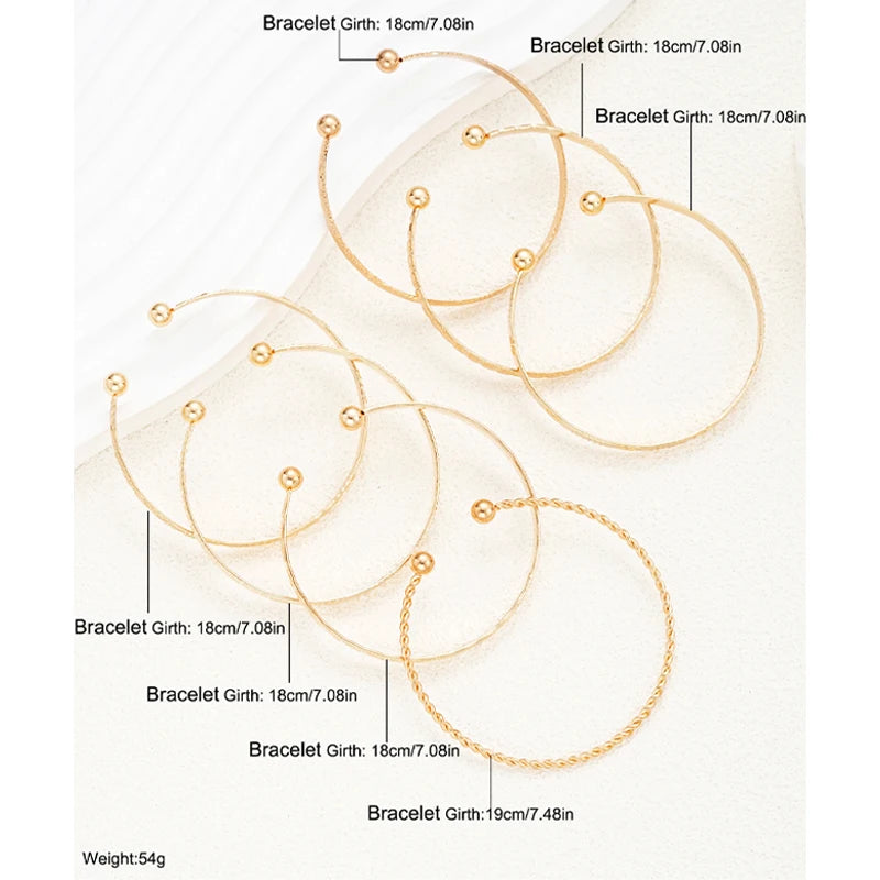 Set bracelets punk doré