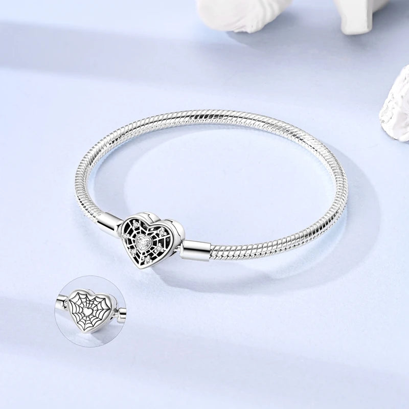 Bracelet cœur zircon argent