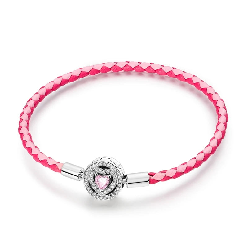 Bracelet cœur zircon argent