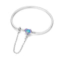 Bracelet cœur zircon argent