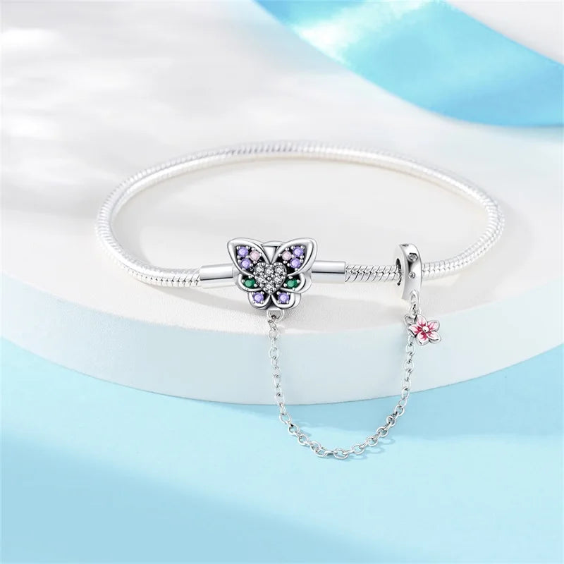 Bracelet cœur zircon argent