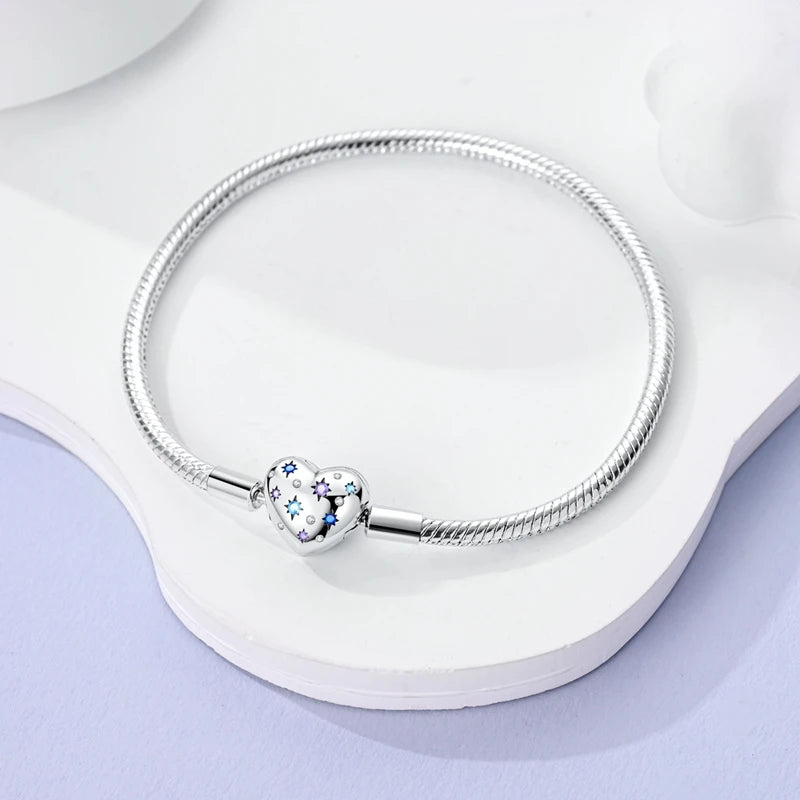 Bracelet cœur zircon argent